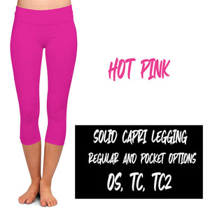 SOLID POCKET CAPRI (VARIETY OF COLORS)