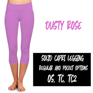 SOLID POCKET CAPRI (VARIETY OF COLORS)