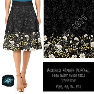 SWING SKIRT RUN- GOLDEN DIPPED FLORAL