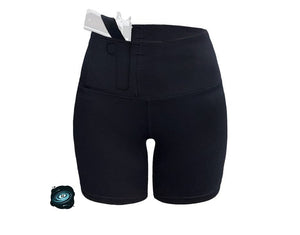 CONCEAL CARRY RUN- SOLID BLACK BIKER SHORTS