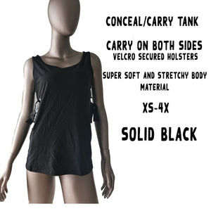 CONCEAL CARRY RUN- SOLID BLACK TANK