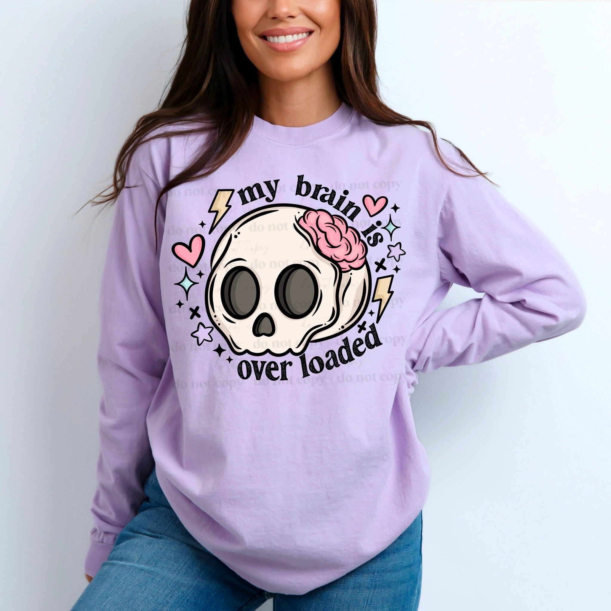 BRAIN IS OVERLOADED LONG SLEEVE TEE