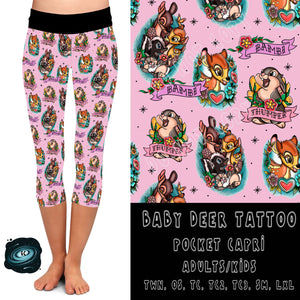 BABY DEER TATTOO - LEGGINGS/CAPRI