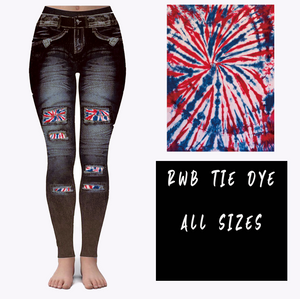 LEGGING JEAN RUN-RWB TIE DYE (ACTIVE BACK POCKETS)