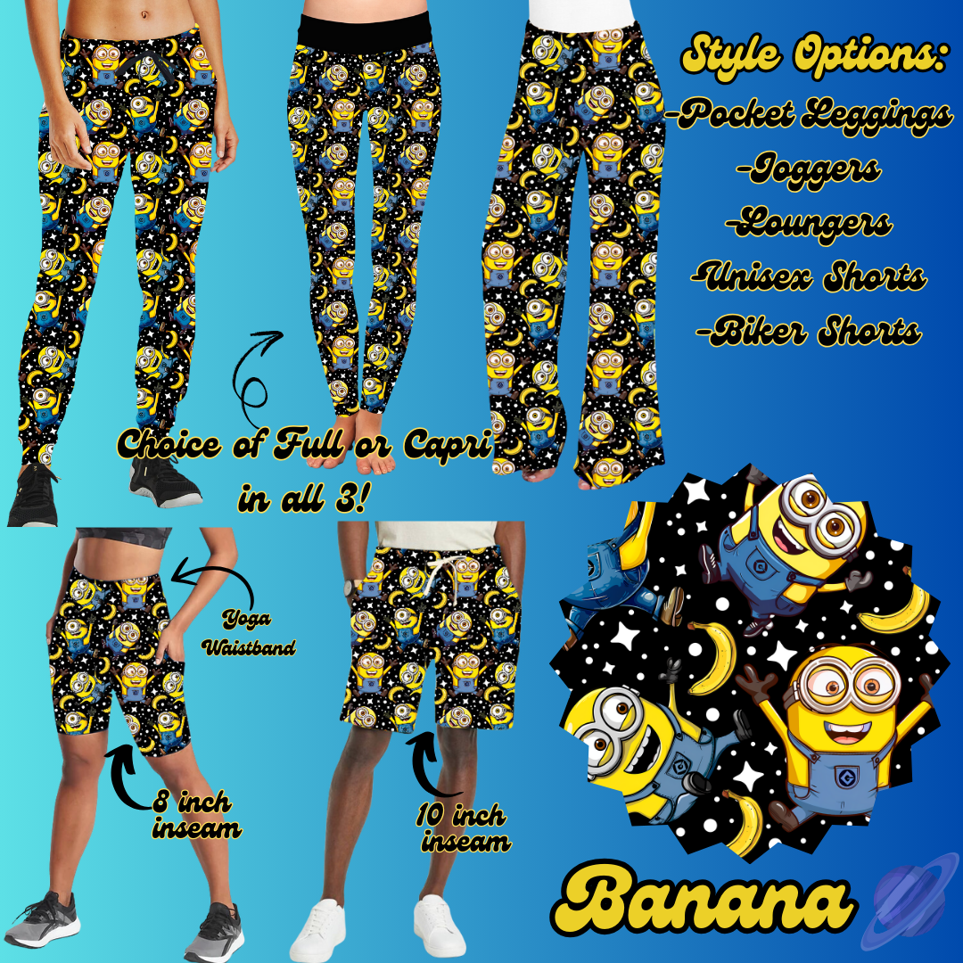 BANANA - LEGGING/JOGGER/LOUNGER/SHORTS - BATCH 100 PREORDER CLOSING 1/20