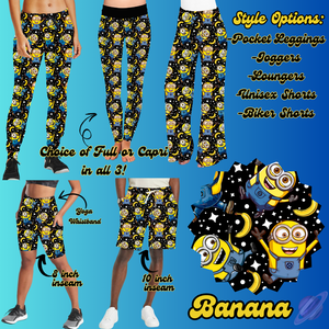 BANANA - LEGGING/JOGGER/LOUNGER/SHORTS - BATCH 100 PREORDER CLOSING 1/20