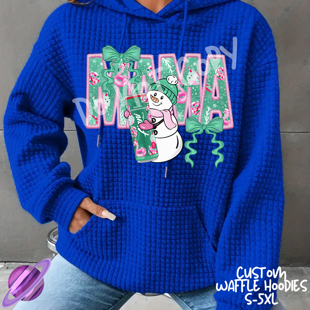 MAMA SNOWMAN - CUSTOM WAFFLE HOODIES PREORDER CLOSING 9/30