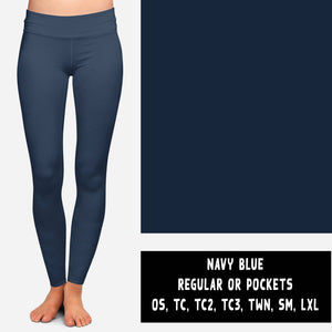 SOLIDS RUN-NAVY BLUE LEGGINGS/JOGGERS