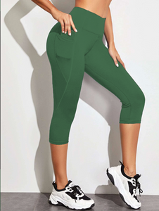 SPC RUN-OLIVE GREEN- POCKET CAPRI- 2 OPTION