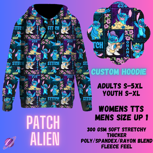 PULLOVER HOODIE RUN 1-PATCH ALIEN