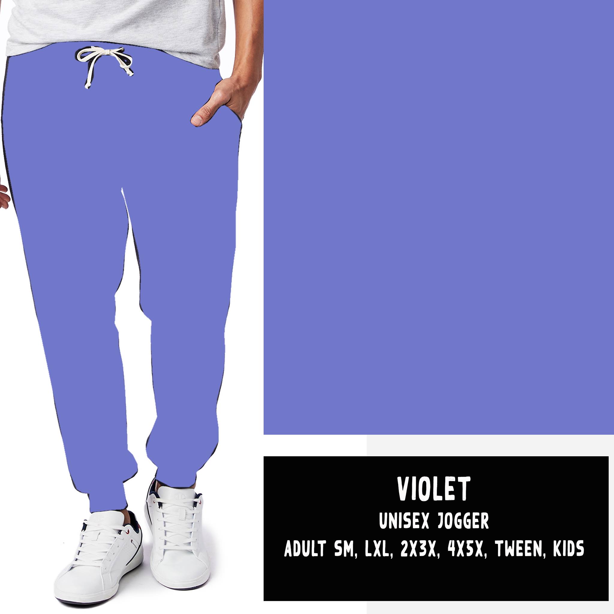 SOLIDS RUN-VIOLET LEGGINGS/JOGGERS