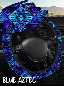 Blue Aztec - Steering Wheel Cover