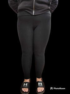 SOLID BROWN - BUTTER FLEECE LINED LEGGINGS