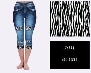 LEGGING JEAN RUN-ZEBRA (ACTIVE BACK POCKETS)