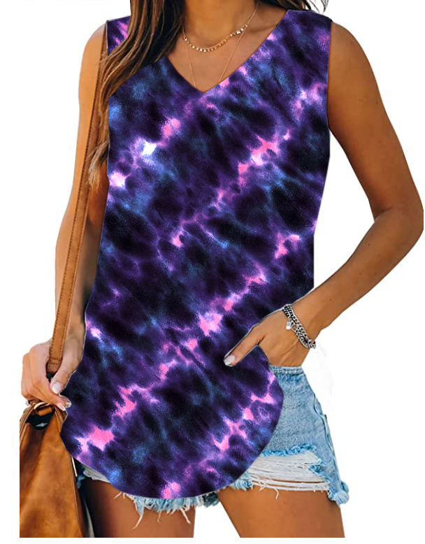 PPO RUN-SHIBORI TIE DYE LOUNGE TANK